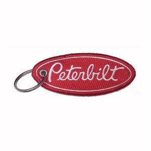 Peterbilt Tractor Key Chain Fob Embroidered - NEW FAST SHIP